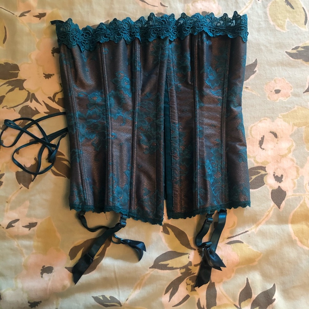 Teal/Turquoise Frederick’s of Hollywood Corset